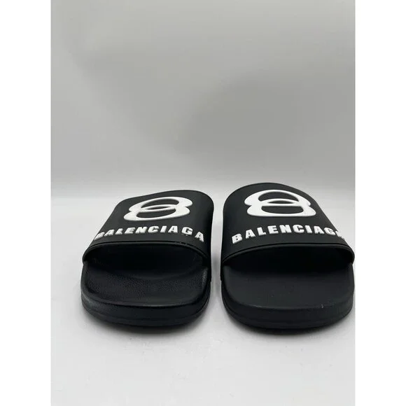 Men’s Balenciaga Unity Sports Icon Black Pool Slides Size 41